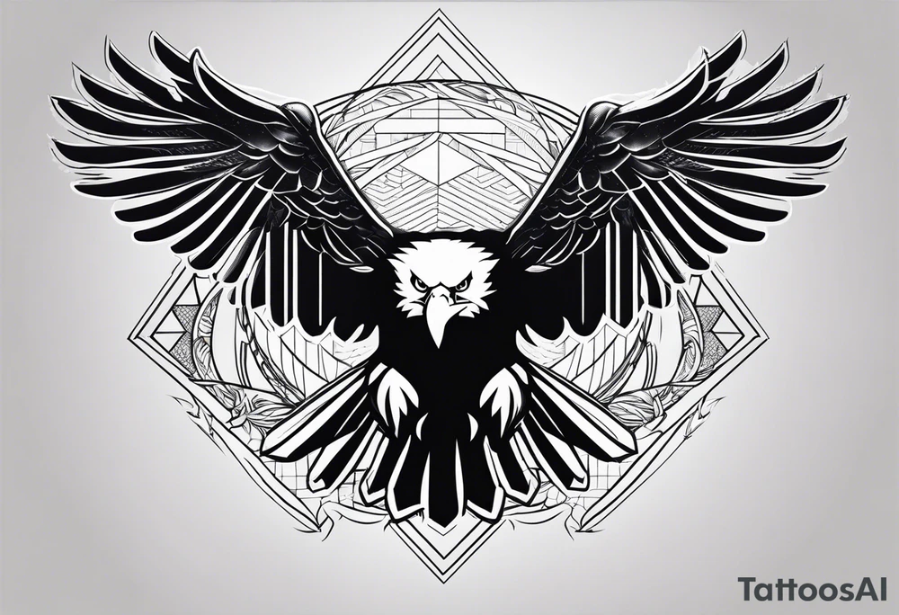 American flag eagle tattoo idea