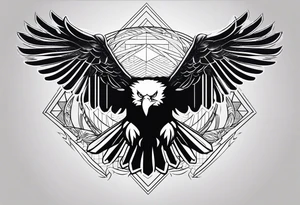 American flag eagle tattoo idea