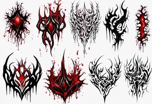 Blood
Texture
Tendrils
Jagged
Horror
Visceral
Sleeve tattoo idea