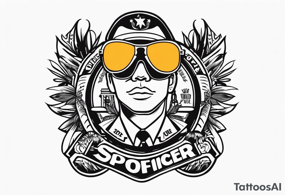 sunglasses Officer tattoo idea