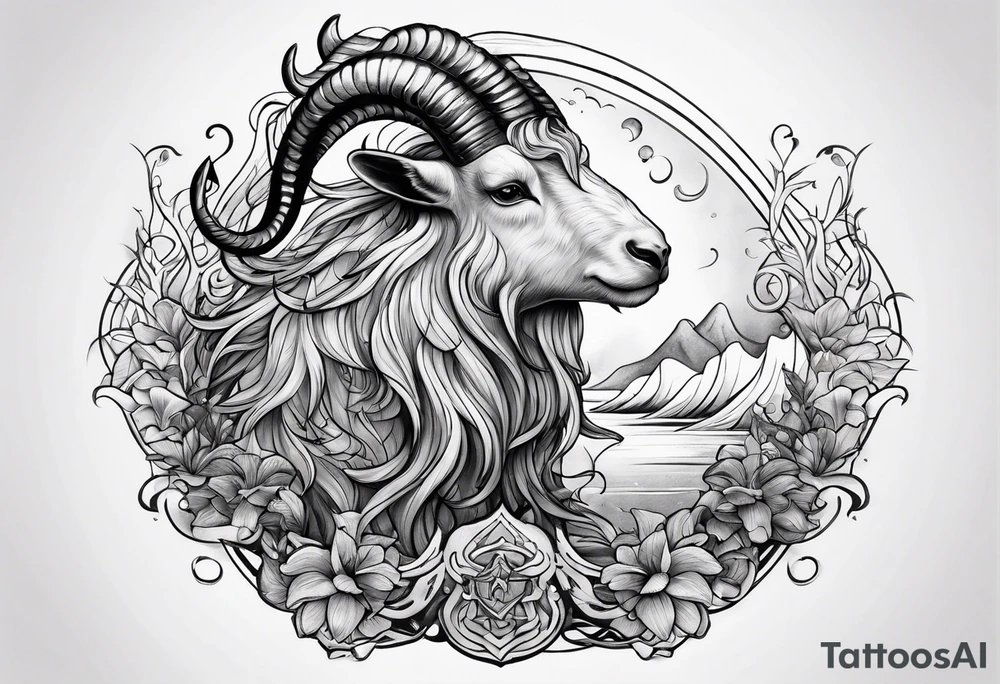 Sea goat tattoo idea