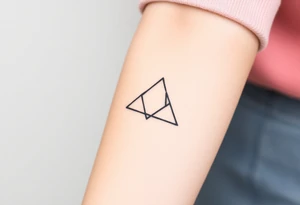 Simple three triangles intertwined tattoo idea