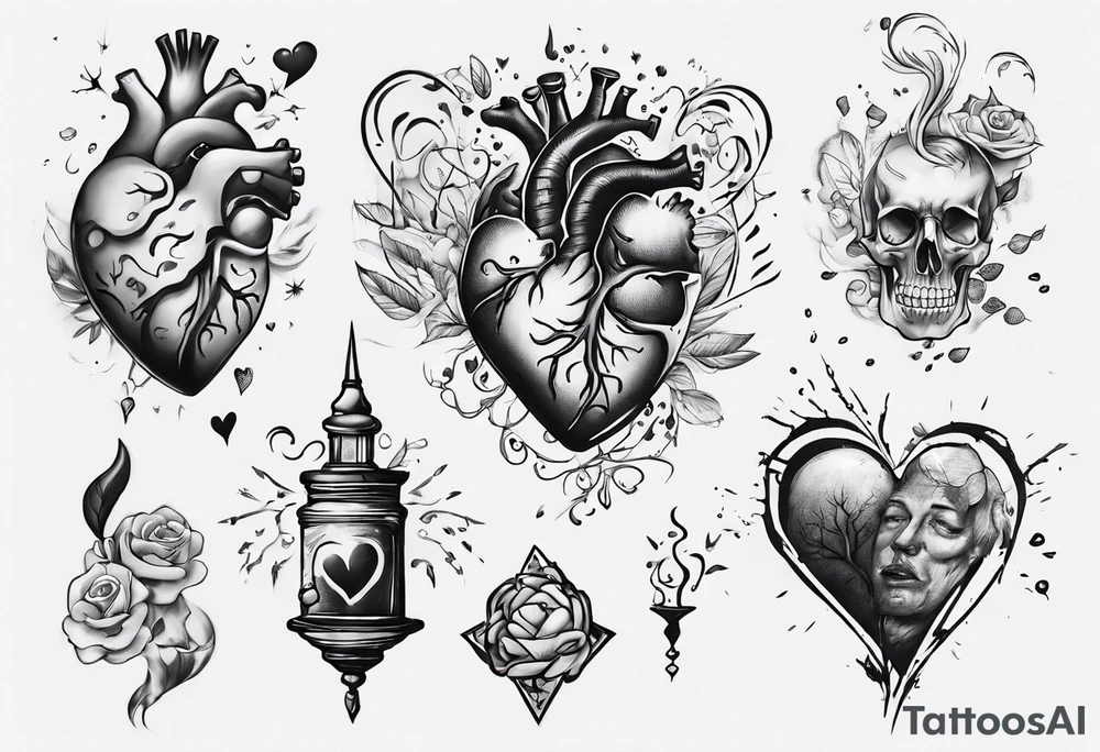 Mind and heart floating away tattoo idea