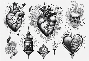 Mind and heart floating away tattoo idea