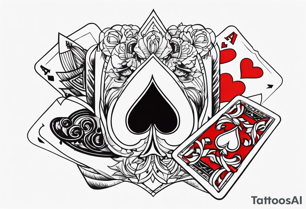 Vinyl with cards inside tattoo idea
