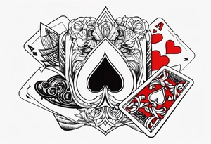 Vinyl with cards inside tattoo idea
