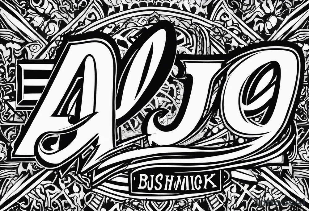 A banner that reads AO..BUSHWICK tattoo idea
