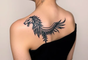 Unique sonder tattoo on shoulder to bicep tattoo idea