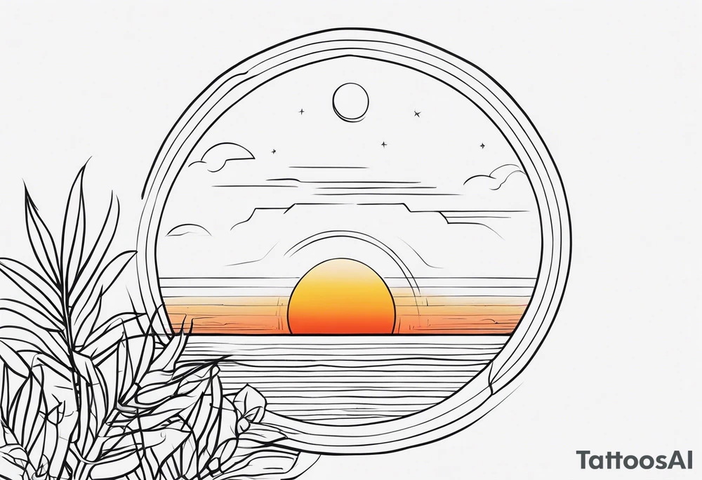 Simple line tattoo of a sunset with the inscription Memento mori
I want to put it on my knee
Without cocoas tattoo idea