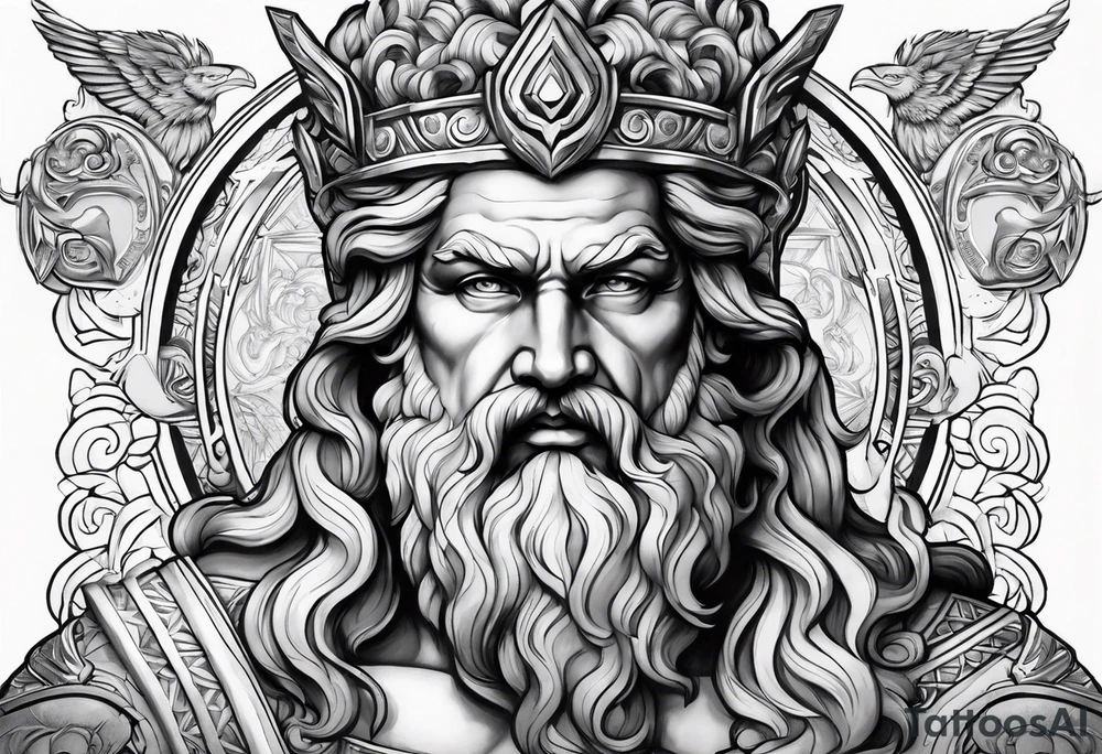 Zeus in Olympus tattoo idea