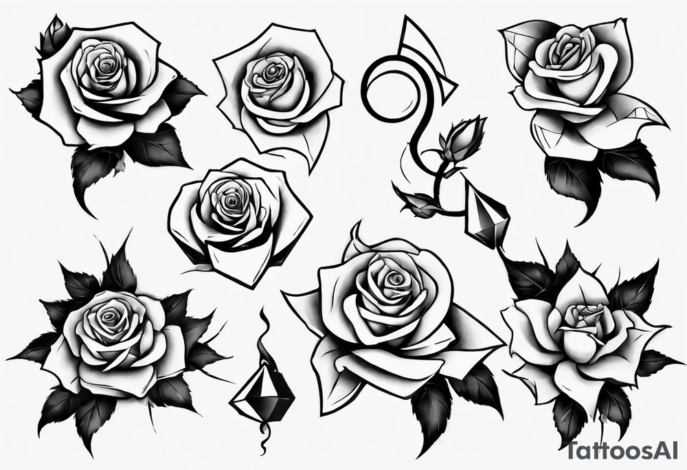Dancing 
off a rose tattoo idea