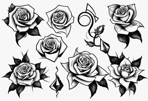 Dancing 
off a rose tattoo idea