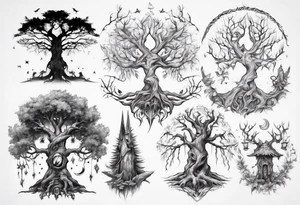 night elf tree tattoo idea
