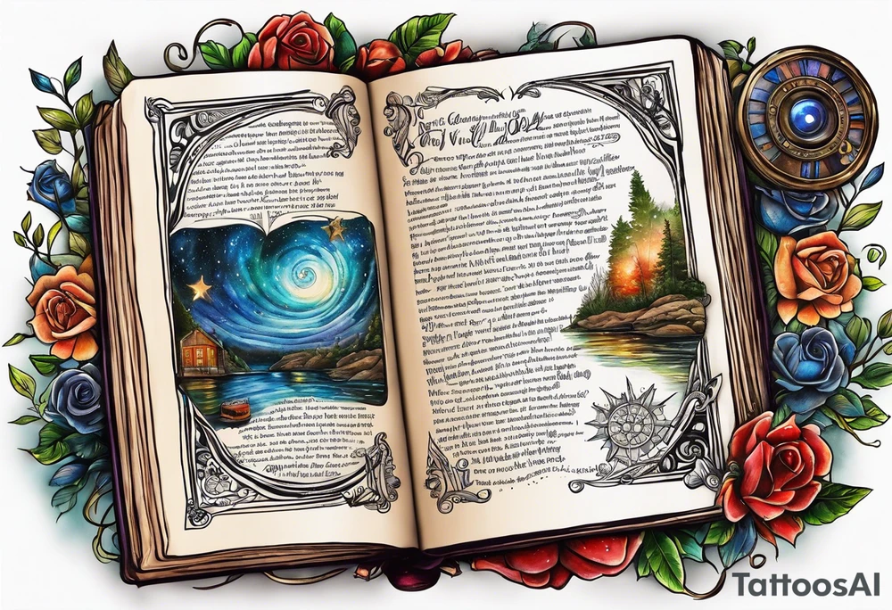 River songs diary from doctor who with the words "We're all stories in the end" tattoo idea