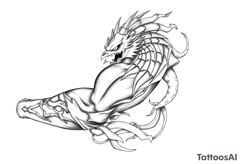 Dragón Ball z  y cultura egipcia tattoo idea