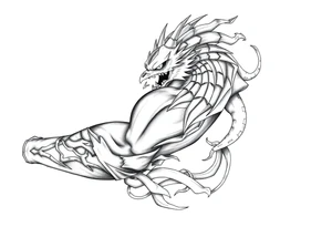 Dragón Ball z  y cultura egipcia tattoo idea