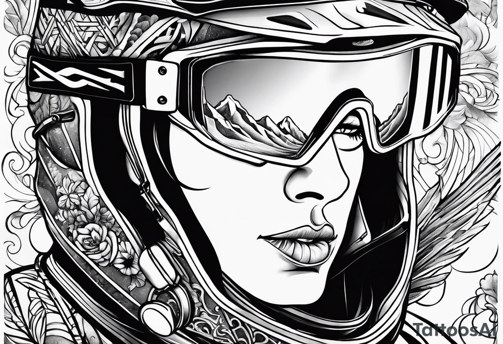 Skier tattoo idea