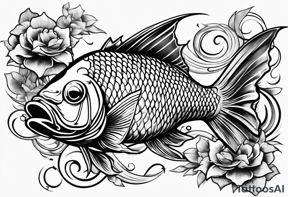 coyfish japanese style tattoo idea
