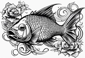 coyfish japanese style tattoo idea