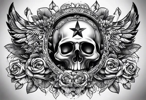 money hand tattoo idea