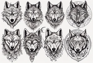 wolf dancing tattoo idea