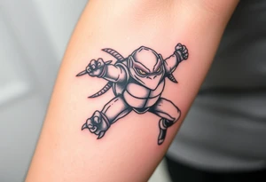 Flying ninja monkey turtle tattoo idea