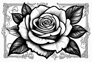Rose bible scripture tattoo idea