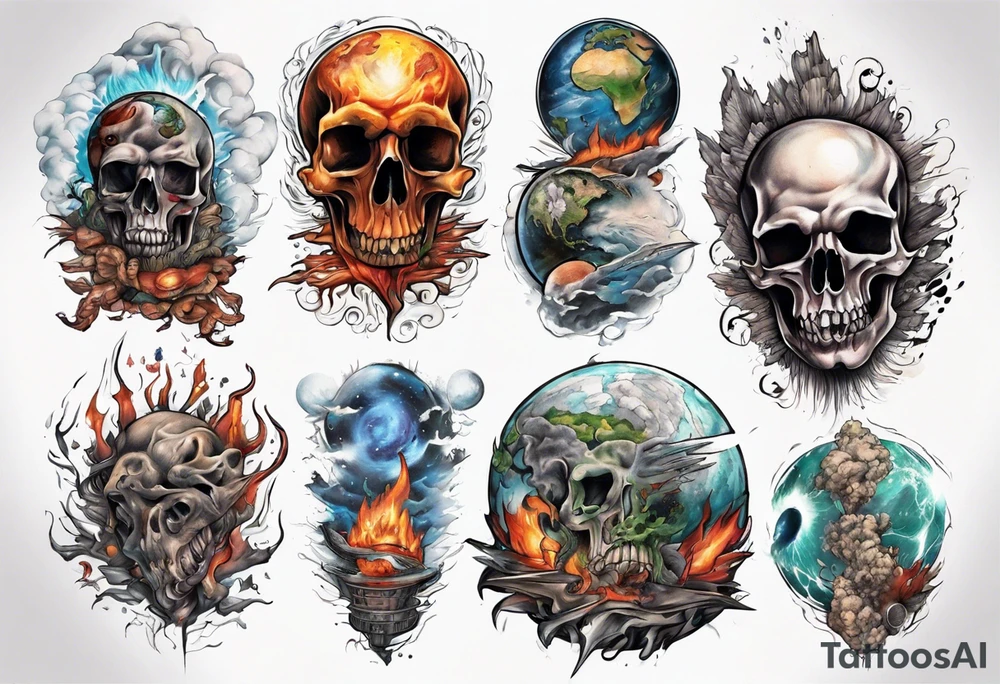 End of the world full scene tattoo idea