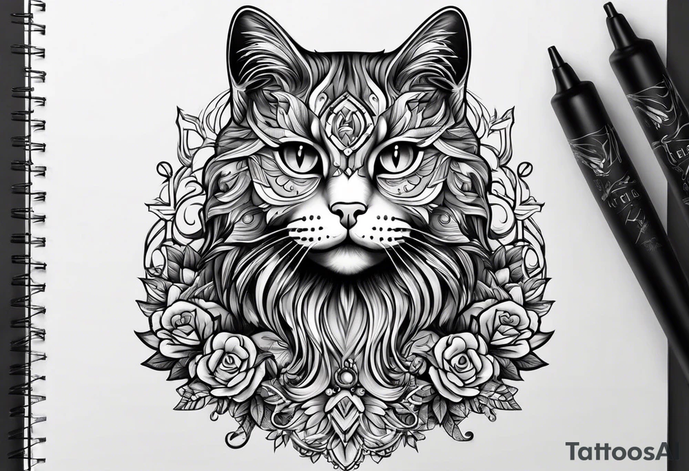 Cat big yes tattoo idea