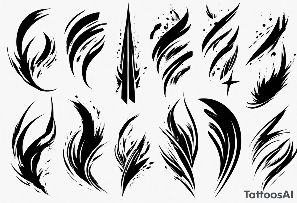 abstract Brush stroke tattoo idea