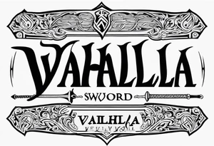 Valhalla sword tattoo idea
