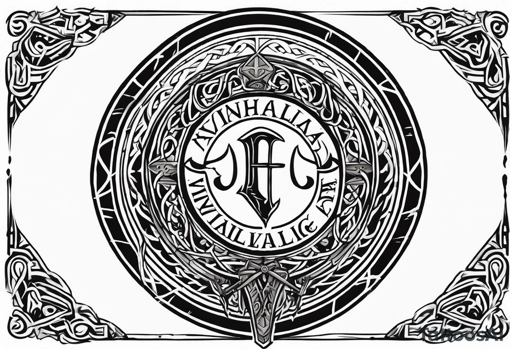 Valhalla viking shield axe sword warrior tattoo idea