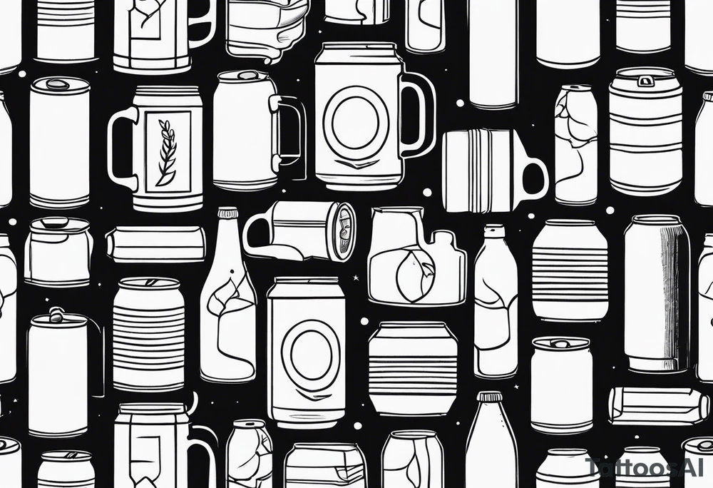 beer can tattoo idea