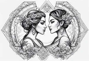 Couple's tattoos capricorn and aquarius uniting tattoo idea