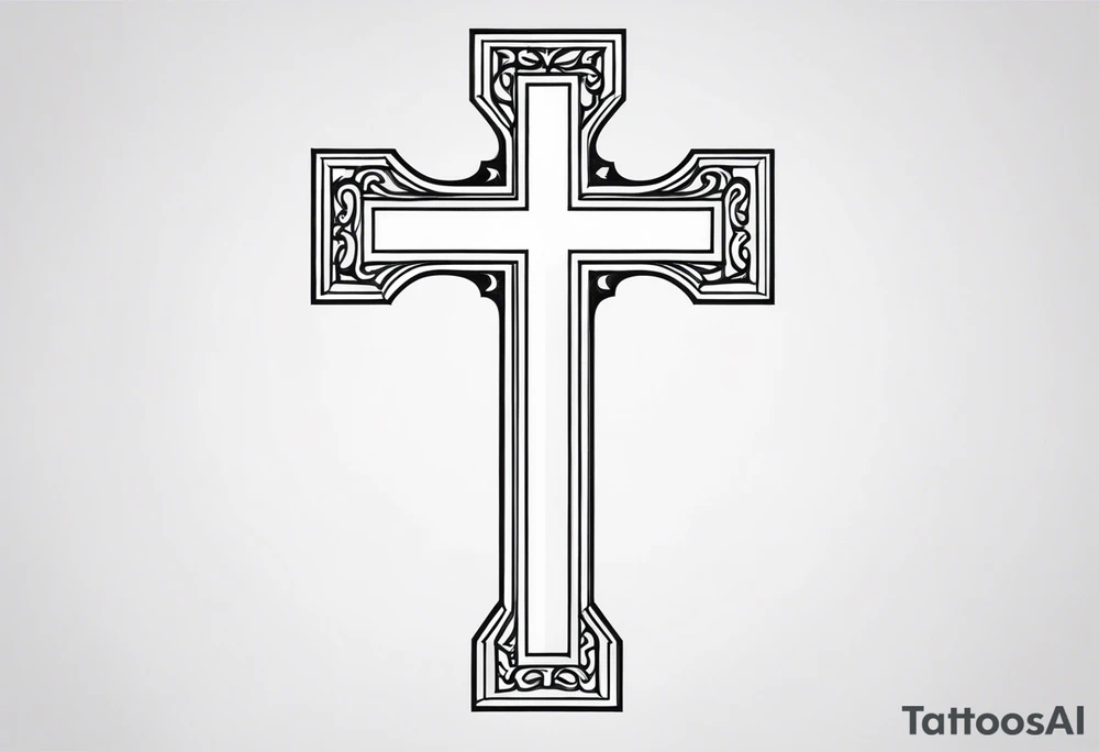 Picture of a simple cross to represent God tattoo idea