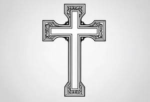 Picture of a simple cross to represent God tattoo idea