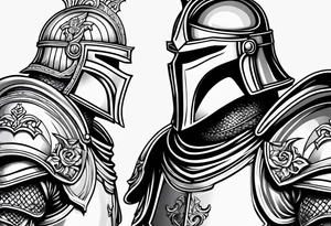 knight with heavy armor tattoo idea