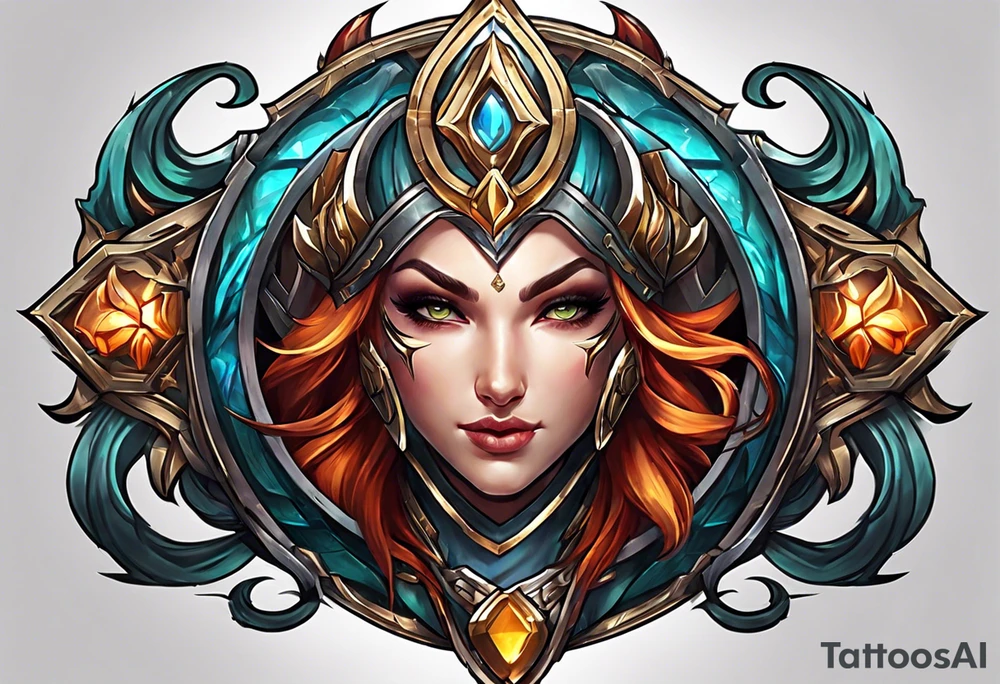 pantheon for league of legends game tattoo idea