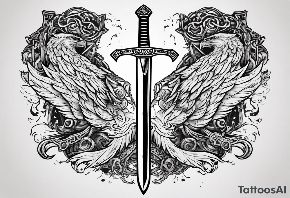 Valhalla chains
 sword tattoo idea