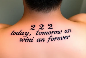 224 meaning today tomorrow an forever it will be a symbolize my relationship with my partner tattoo idea