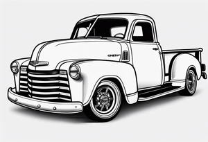 52 chevy 5 window pick up tattoo idea