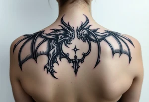 A battle between good and evil tattoo idea