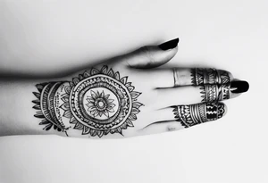 Single needle Thai henna finger tattoos tattoo idea