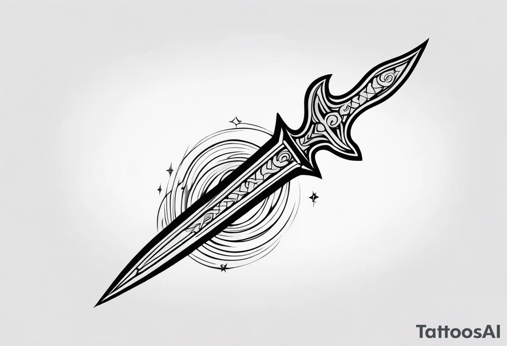 trident poseidon tattoo idea