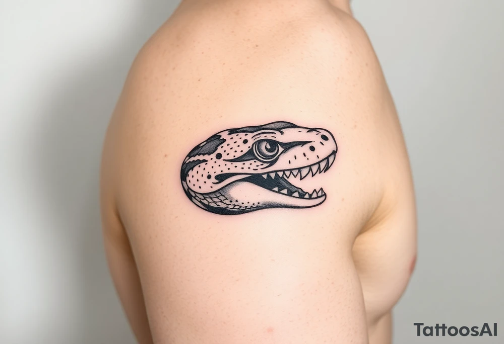 Tattoo of the top of a boas head located on the inner forearm tattoo idea