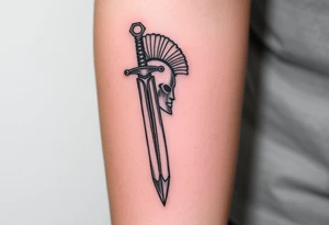 spartan a sword tattoo idea