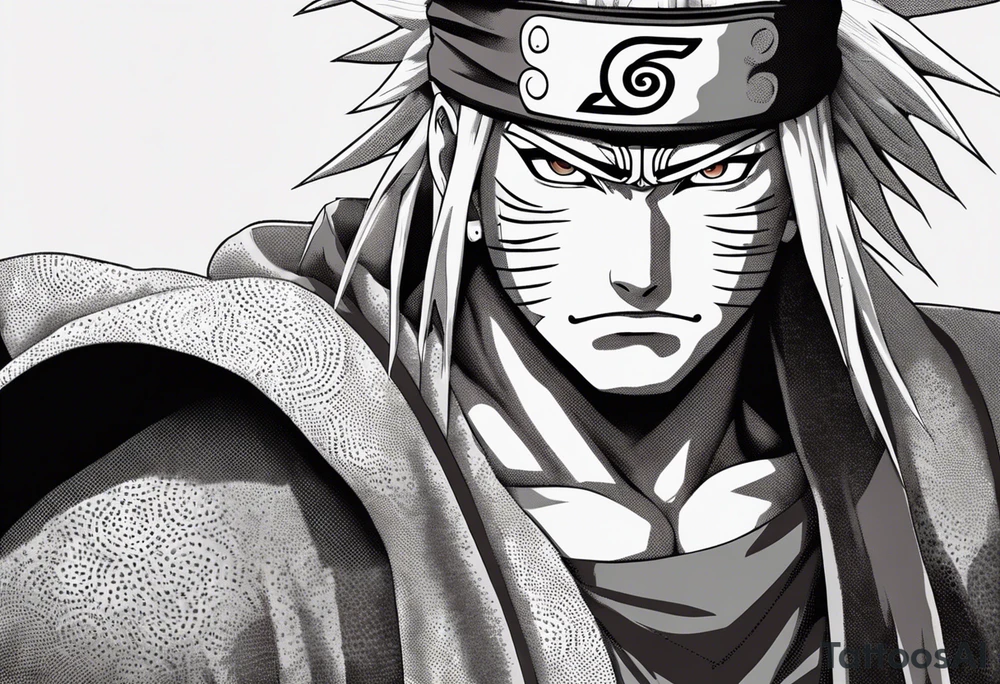 Jiraiya in Sage mode from the anime naruto tattoo idea