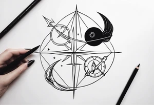 pisces, sagittarius, and cancer tattoo idea