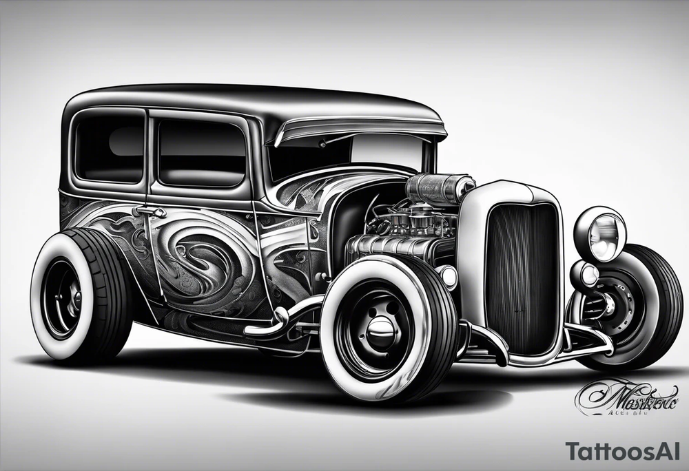 Rat rod tattoo idea