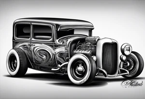 Rat rod tattoo idea